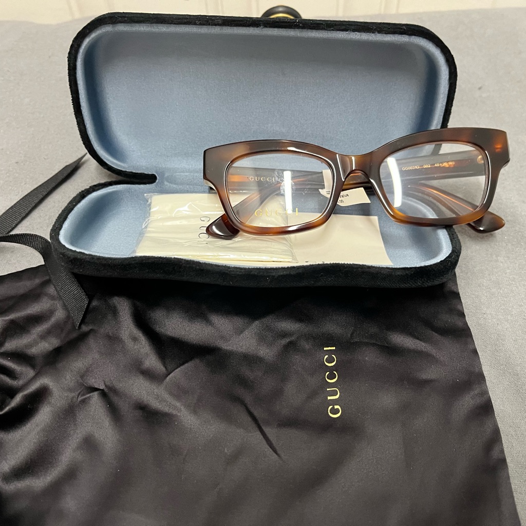 Brand New Gucci Gg00310 002 Havana Cat Eye Womens Eyeglasses